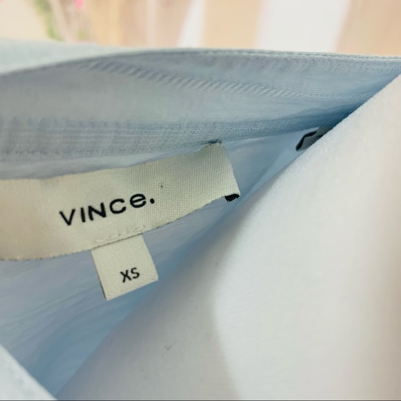 VINCE Drapey Stripe Pullover in Powder Blue - Picture 14 of 15